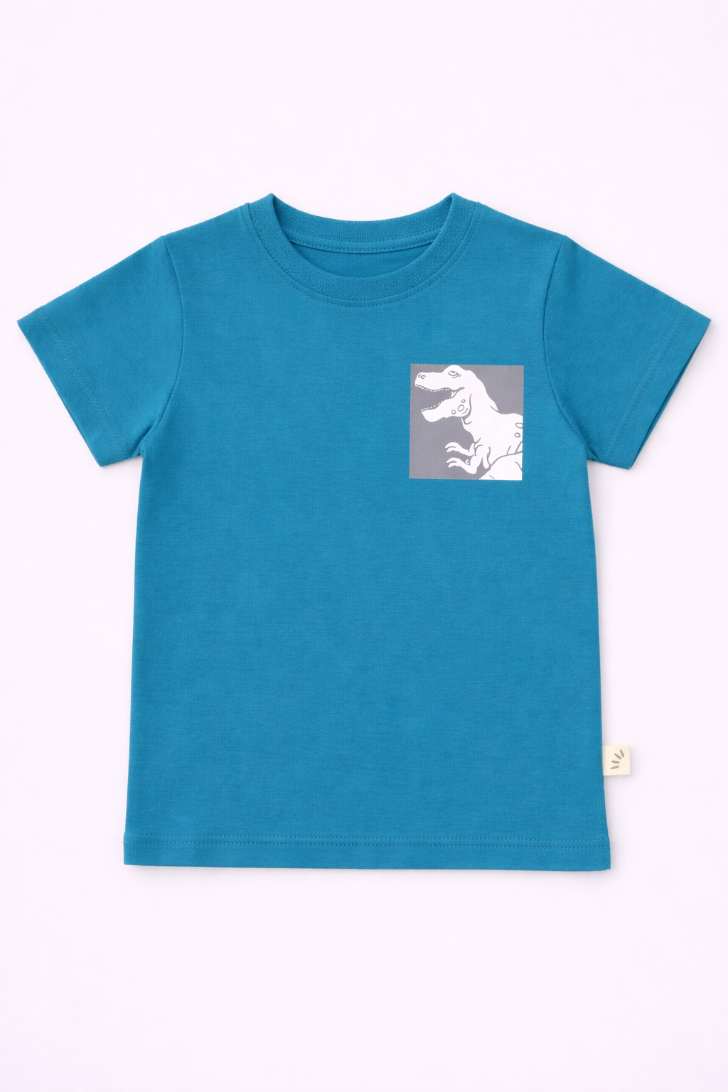 Boys Cotton T-Shirt – Dino Print Blue