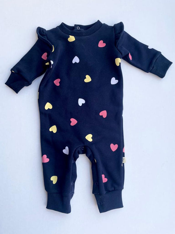 Navy hearts Romper