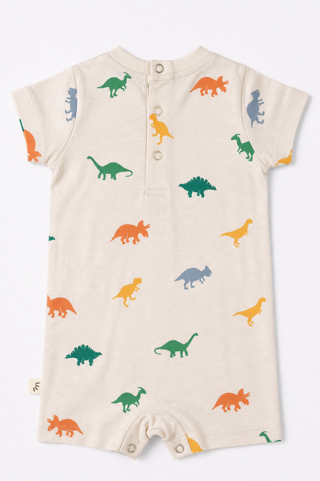 Baby Romper – Dino Print Sand