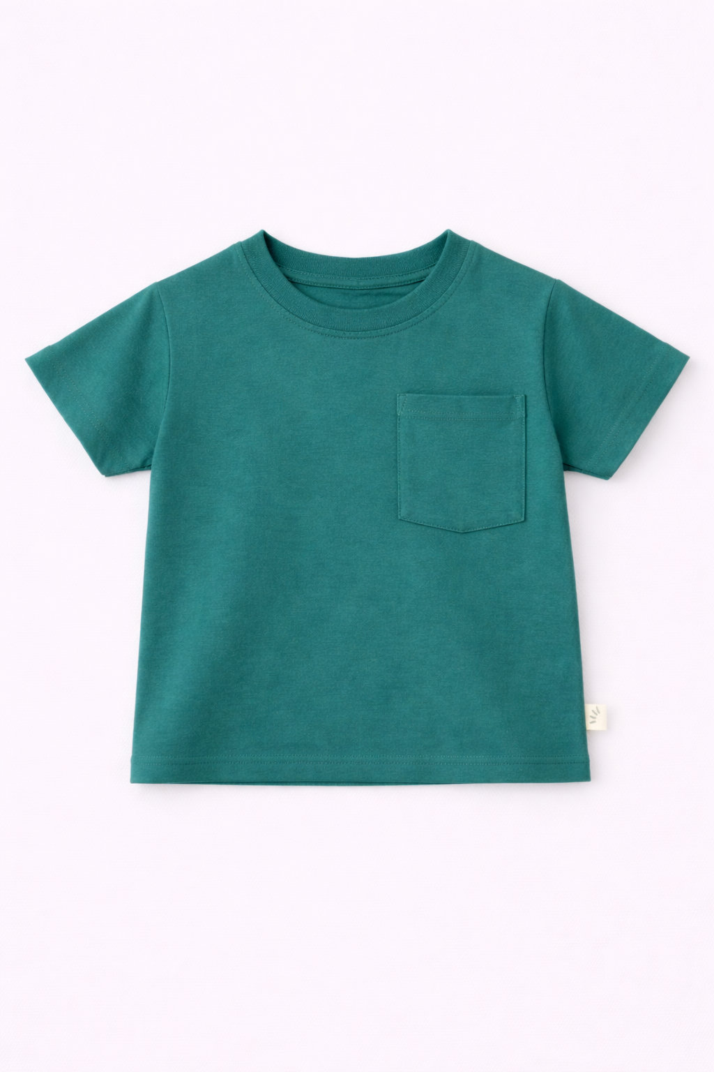 Boys Oversized Basic Cotton T-Shirt – Teal Green