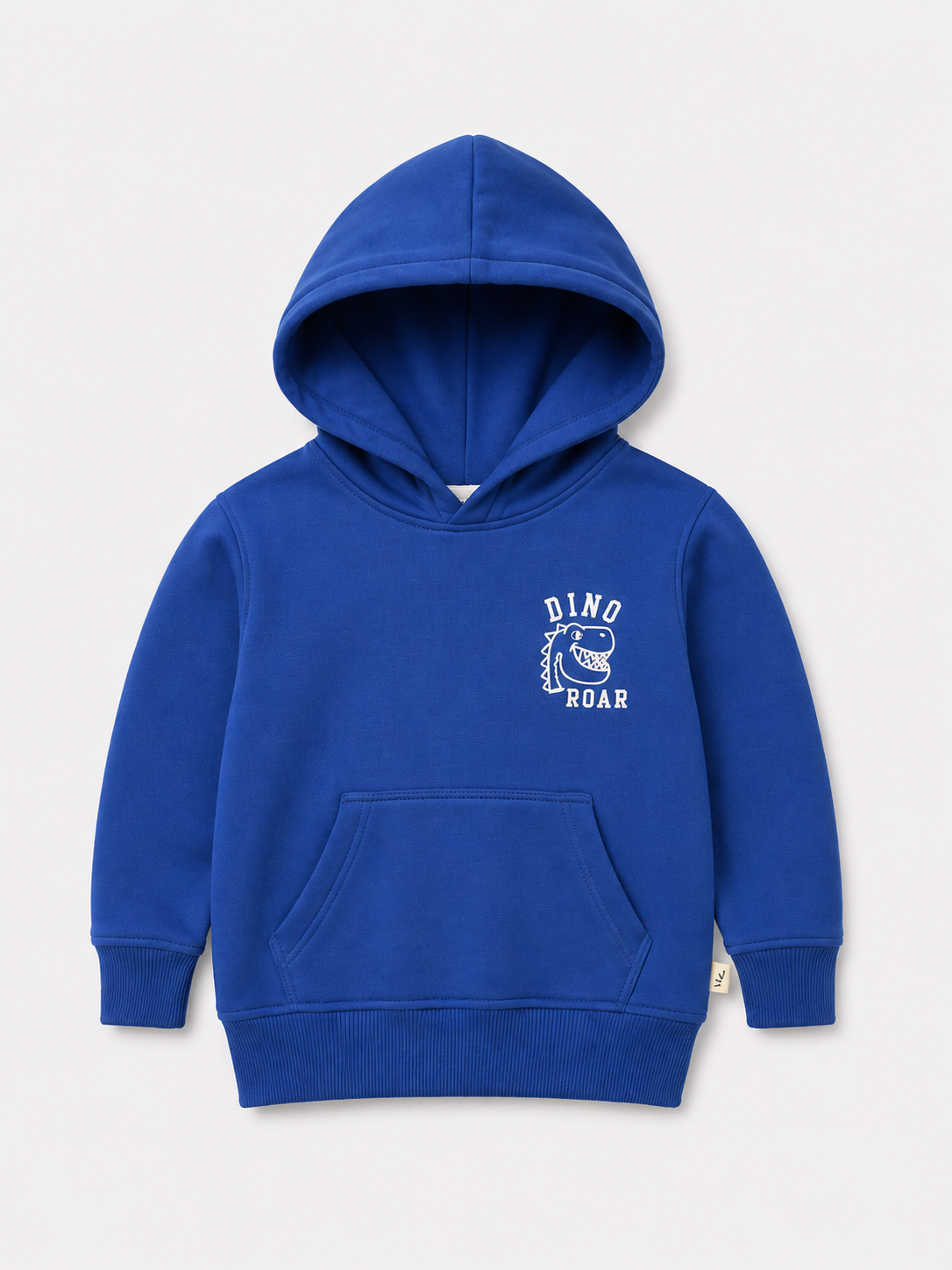 Boys Fleece Hoodies - Dino Roar Print Blue