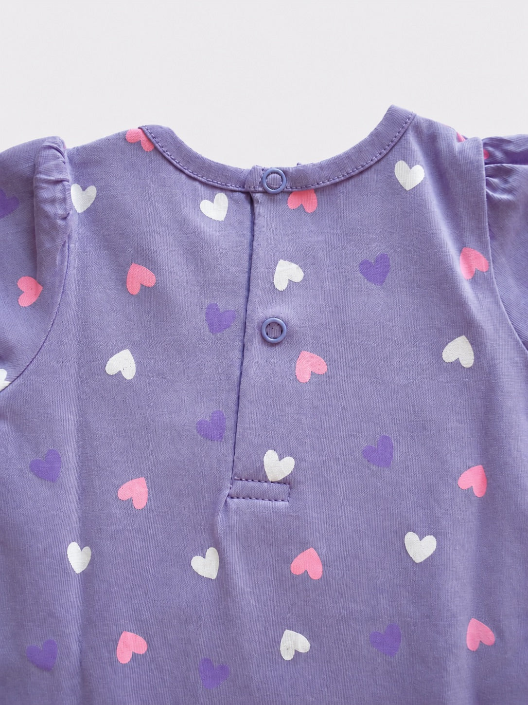 Baby Girl Romper – Hearts Violet