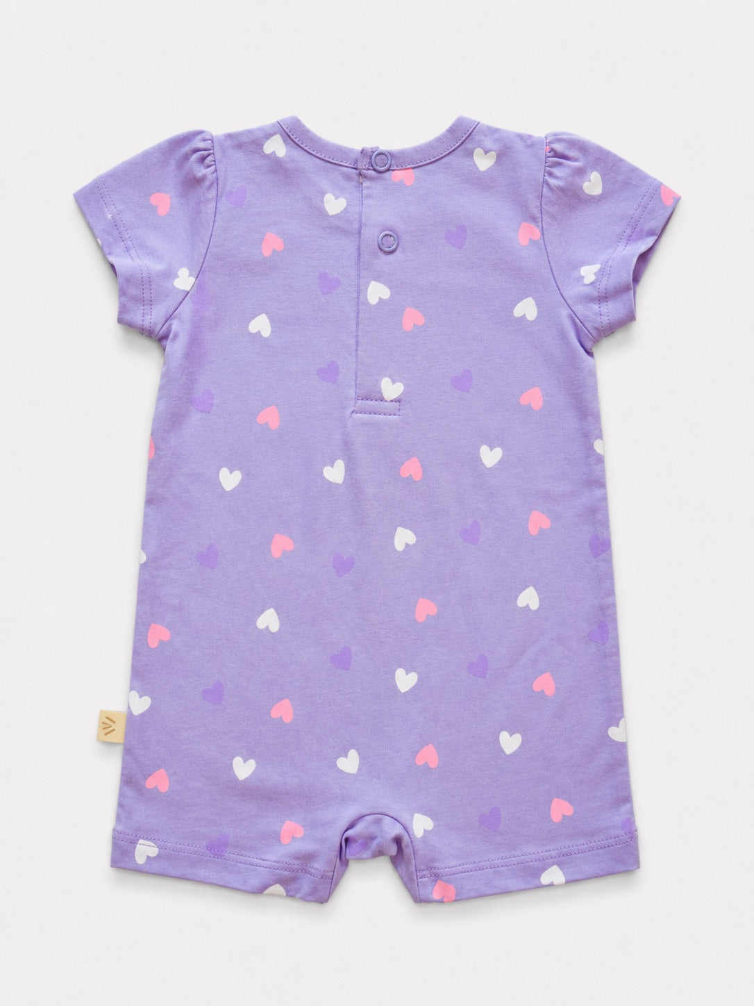 Baby Girl Romper – Hearts Violet