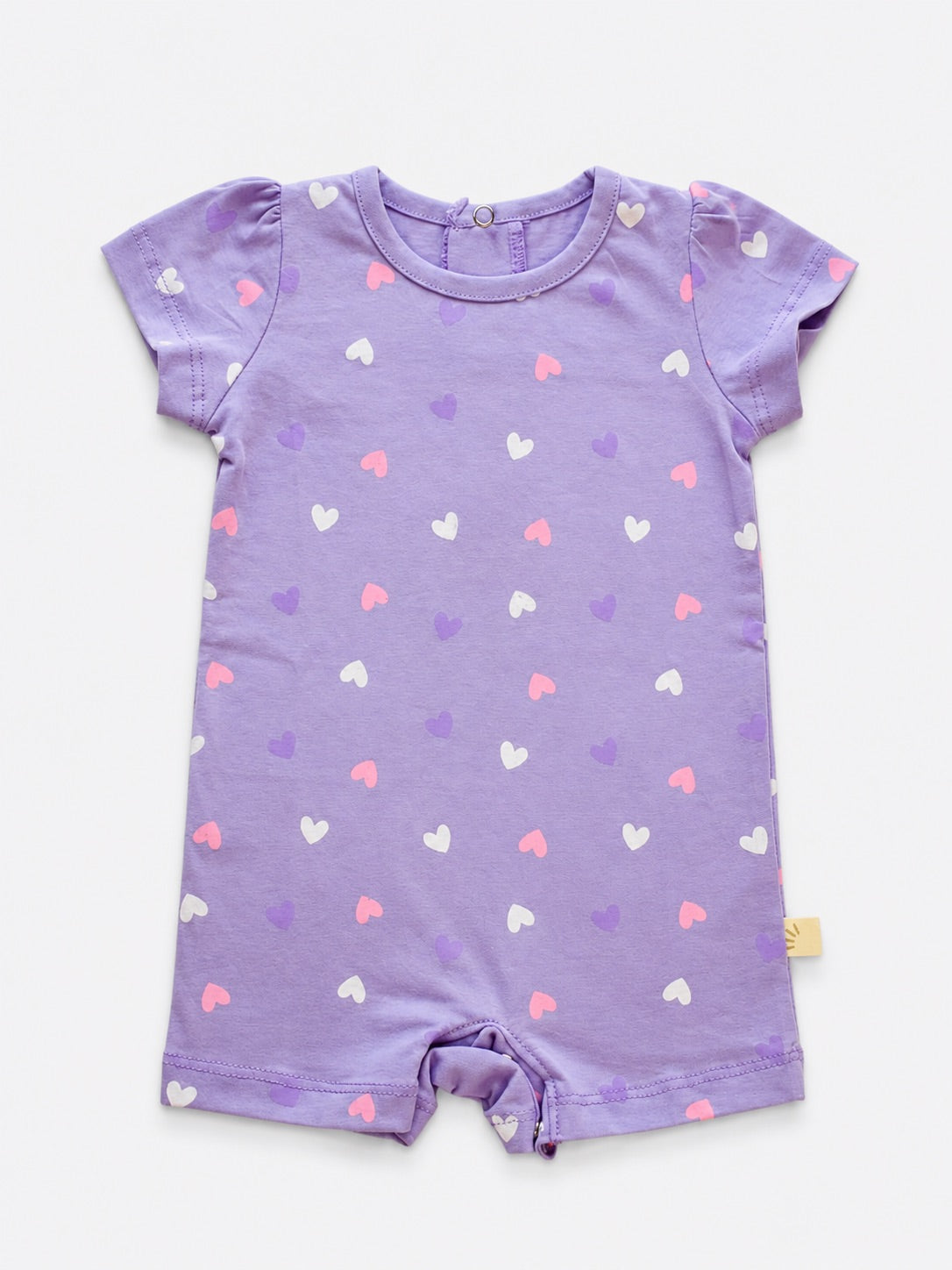 Baby Girl Romper – Hearts Violet