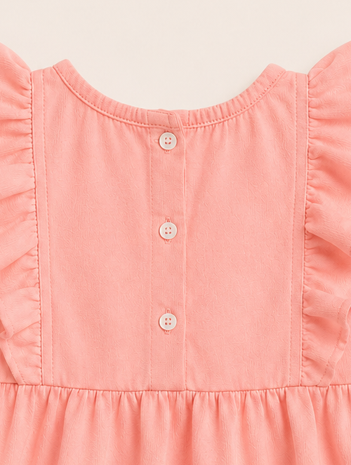 Girls Cotton Dress - Bubblegum