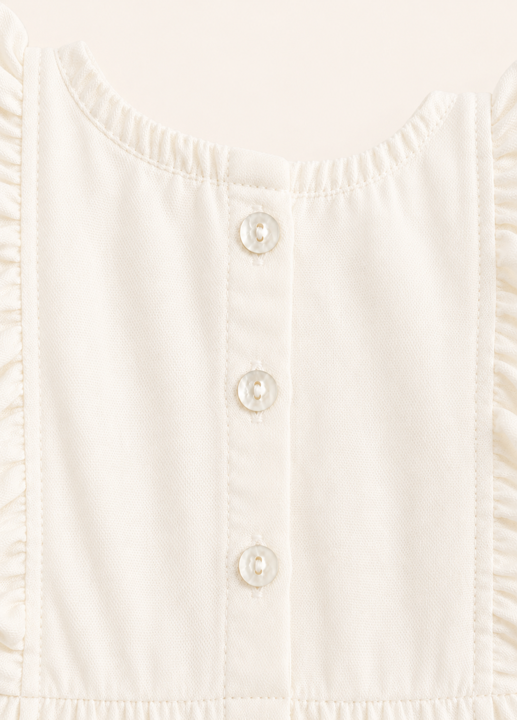 Girls Cotton Dress - White