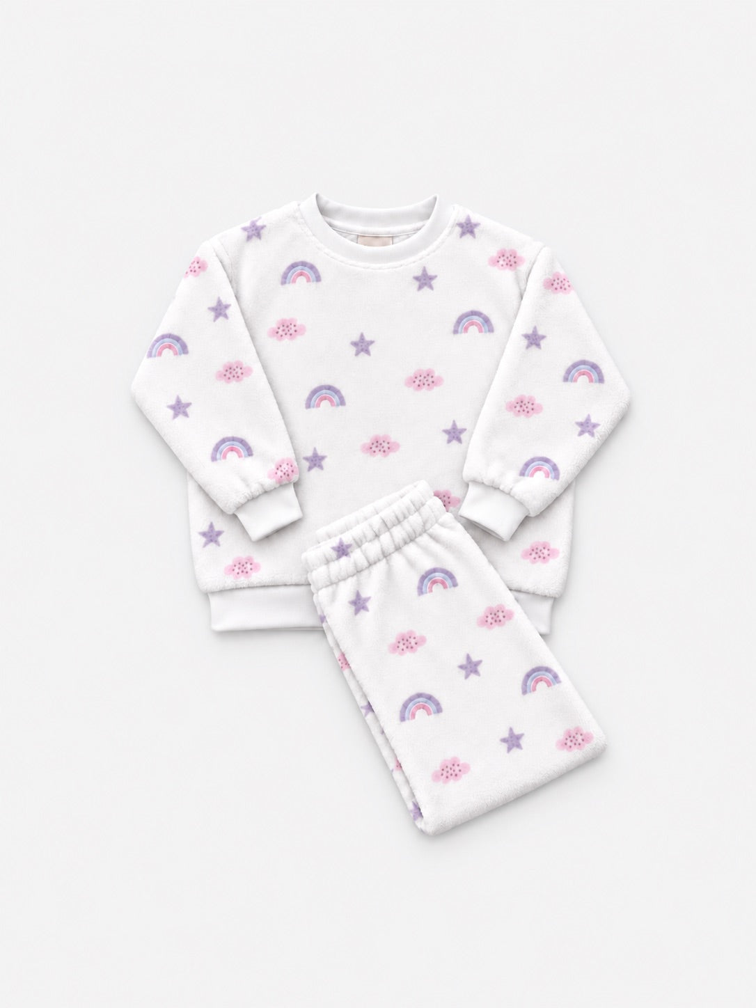 Fleece Pyjama - Rainbow White