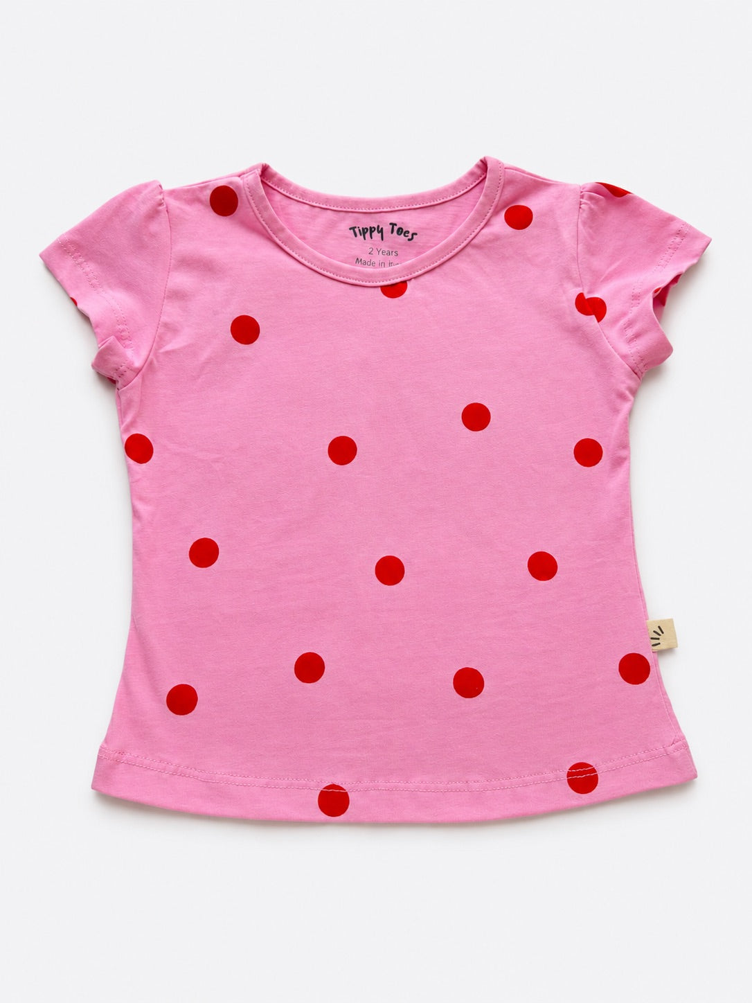 Girls Cotton T-shirt - Print Pink