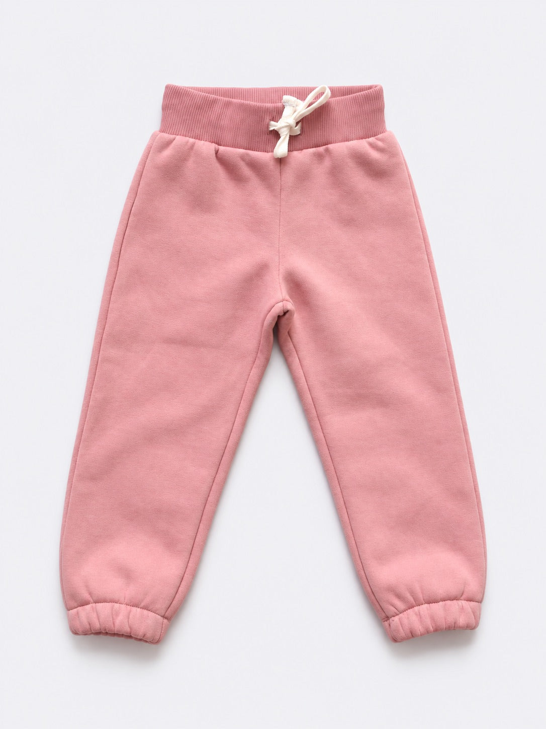 Girls Fleece Cotton Joggers - Blush