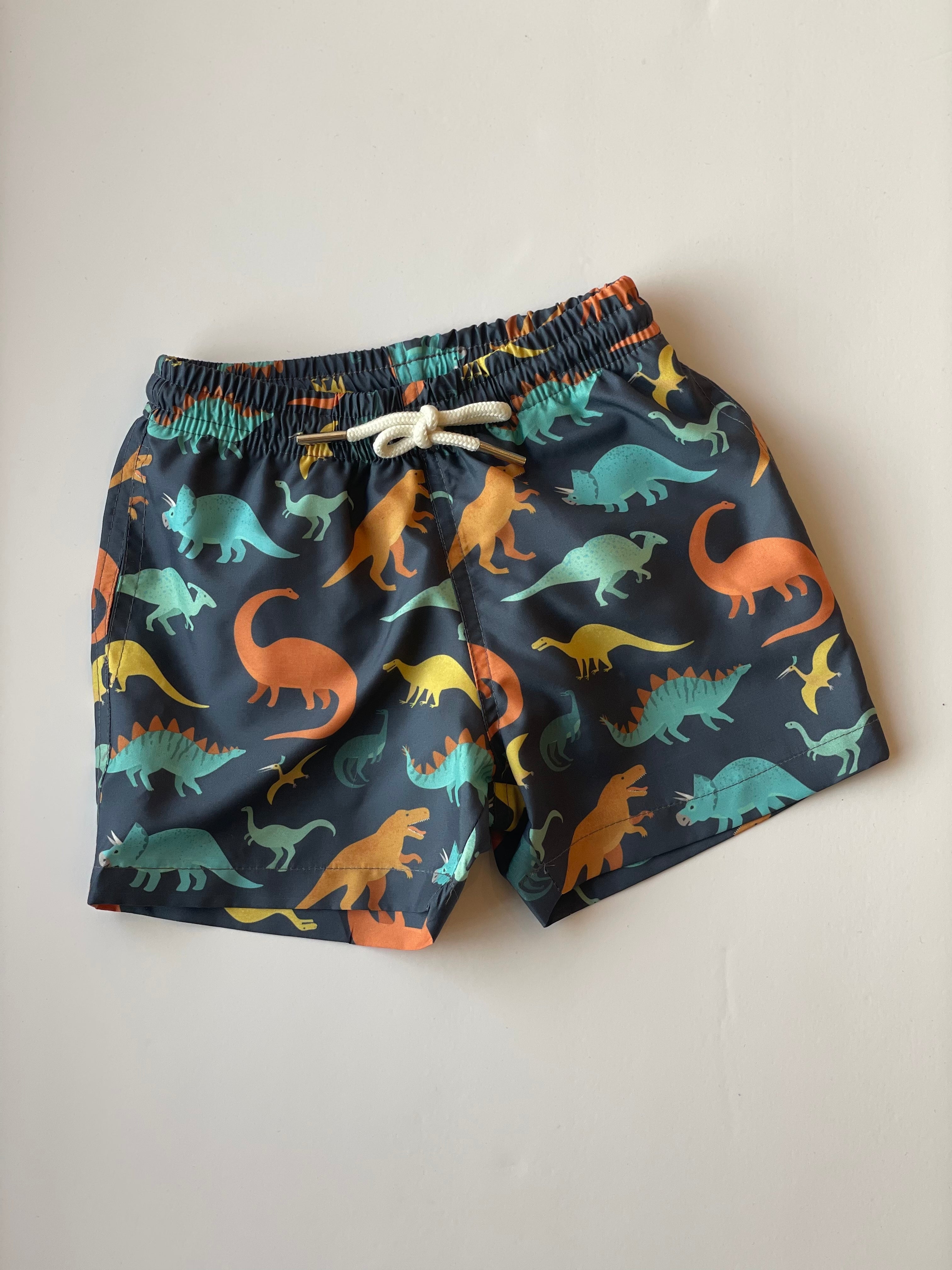Navy Dino Swim Shorts
