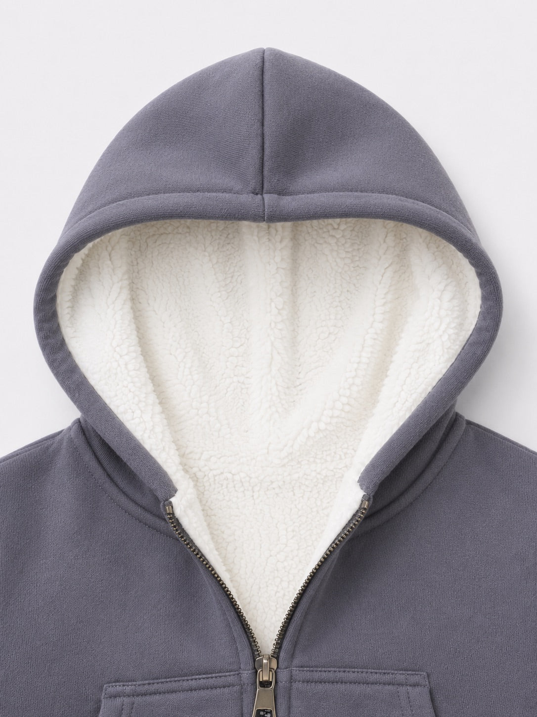 Fur Lined Jacket - Charcoal Grey
