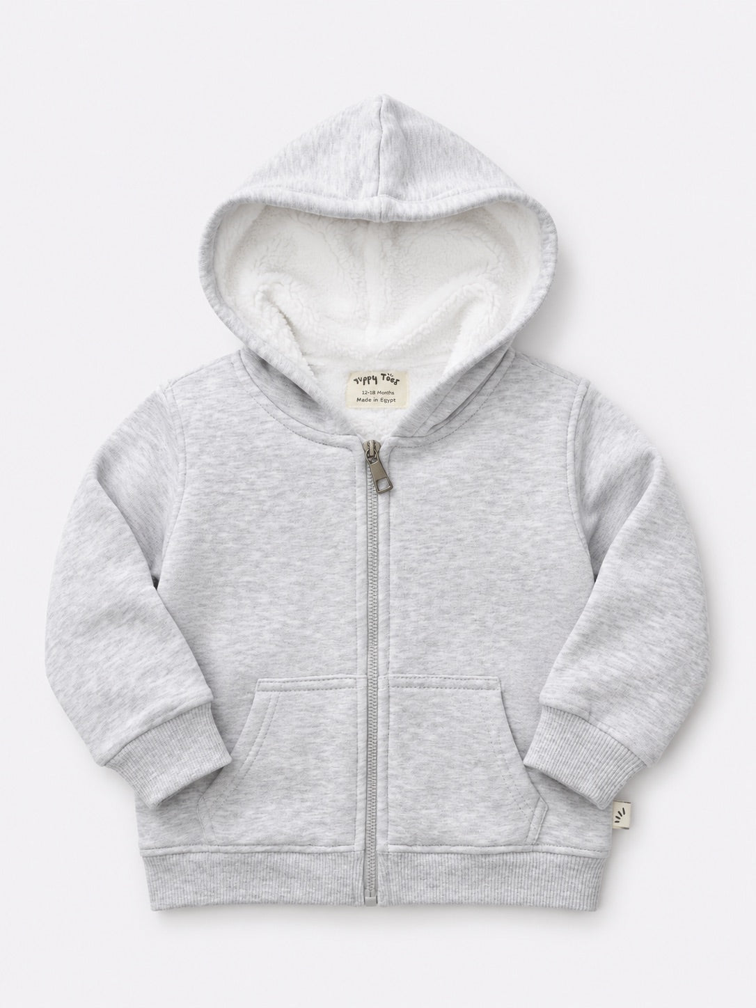 Fur Lined Jacket - Light Heather Grey