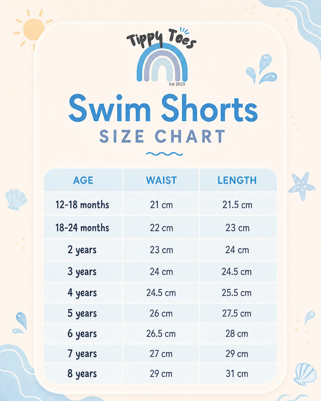 Boys Swim Shorts – Flowers Print Blue